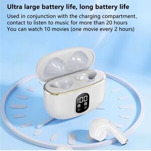 White Wireless Earbuds with Intelligent Sensing
